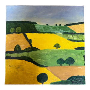 French Abstract Landscape Oil Painting