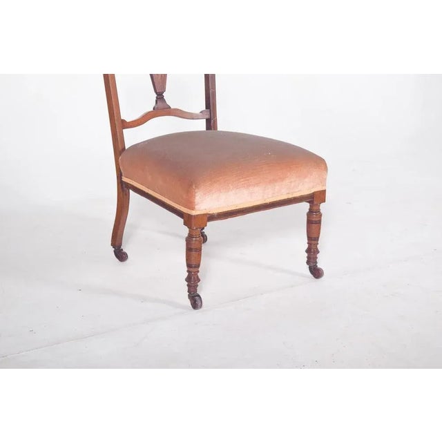 English Rosewood Lady Chair, 1920s For Sale - Image 4 of 10