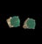 Emerald Emerald Stud Earrings, 7mm Round With 14k Gold, A Pair For Sale - Image 8 of 9