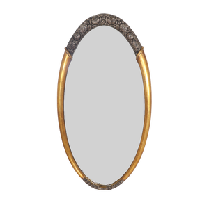 Art Deco Parcel Gilt Oval Mirror by Sue Et Mare, 1920s