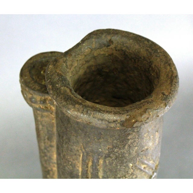 Early 20th Century Antique African Bamileke Cameroon Tobacco Pipe Black Clay - Beetle For Sale - Image 5 of 10