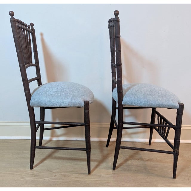 Antique Faux Bamboo Side Chair - A Pair For Sale In Raleigh - Image 6 of 15