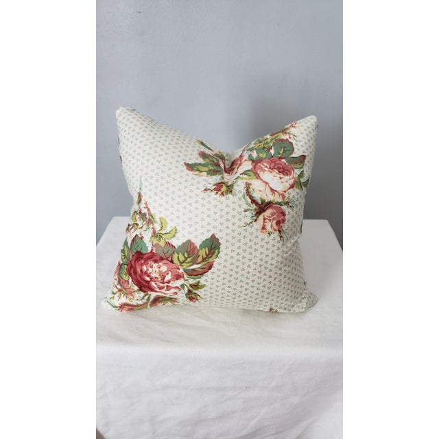 Traditional Colefax & Fowler Old Rose Fabric Pillow Cover For Sale - Image 3 of 3