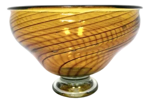 Handmade Recycled Glass Art Bowl by James Magagula for Ngwenya Glass, Eswatini, Kingdom of Swaziland