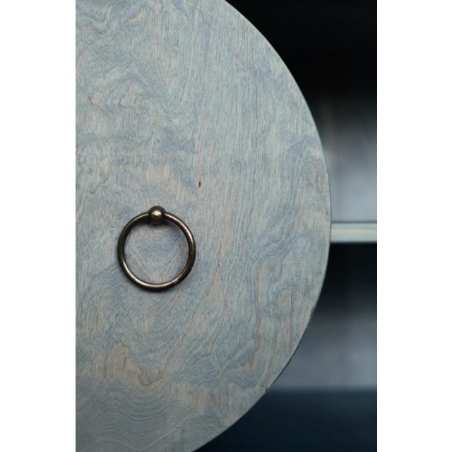 Mid-Century Modern Italian Turquoise Streamline Sideboard in Birch, 1960s For Sale - Image 10 of 18