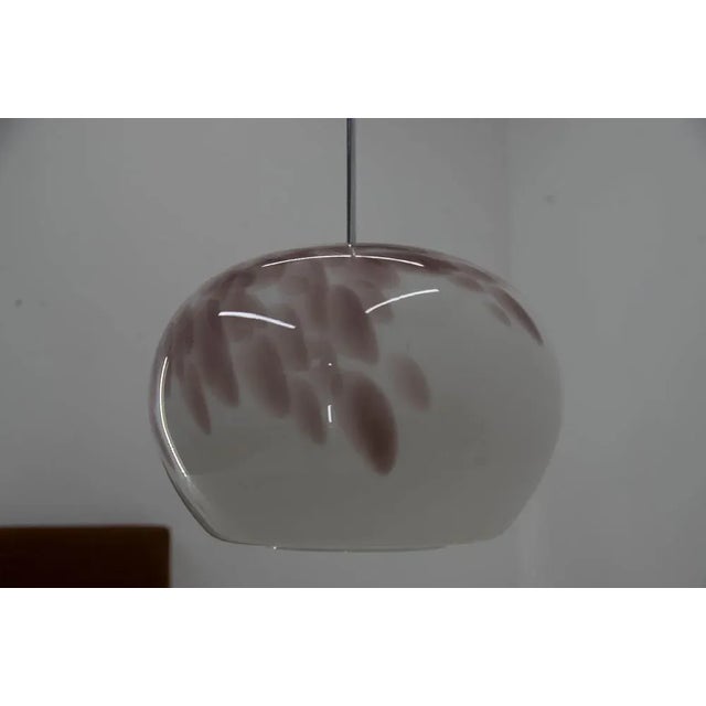 Art Glass Pendant Lamp, Czechoslovakia, 1970s For Sale - Image 9 of 11