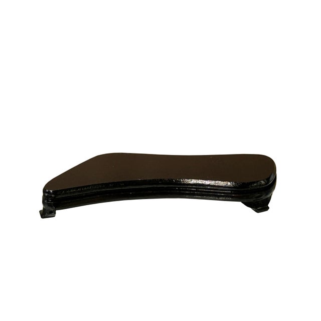 Rustic 4" Dark Brown Wood Irregular Shape Display Stand Riser Easel For Sale - Image 3 of 7