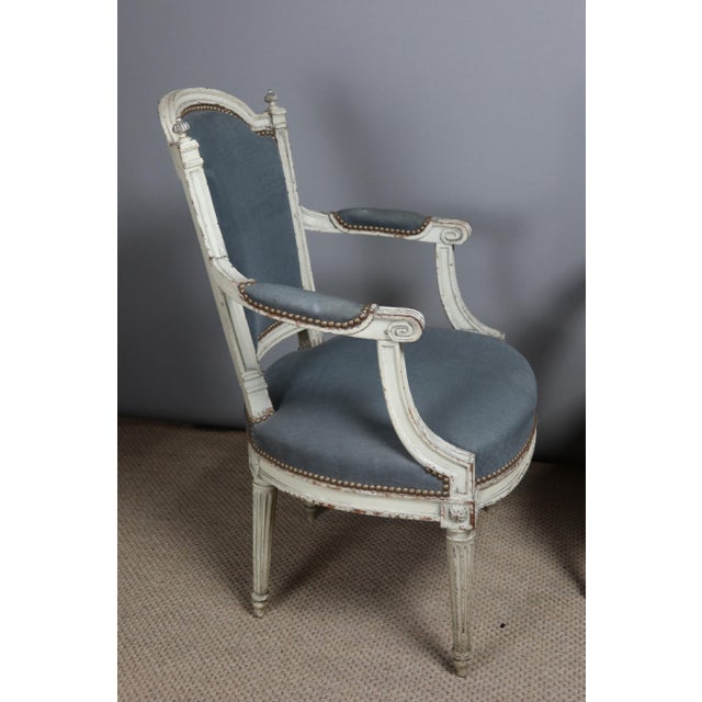Louis XVI Armchairs, Set of 3 For Sale - Image 9 of 16
