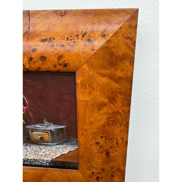 Wood 1980s Val Gottesman Oil Painting – Framed Floral Still Life in Basket, Signed Original For Sale - Image 7 of 8