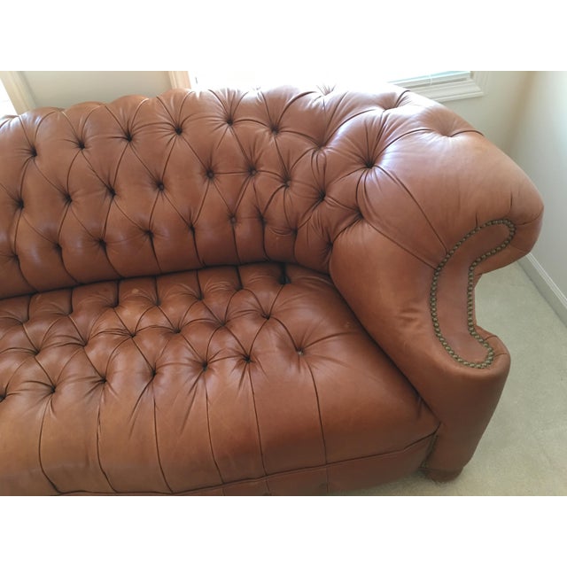 1990s Vintage Old Hickory Tannery Tufted Leather Sofa Chairish