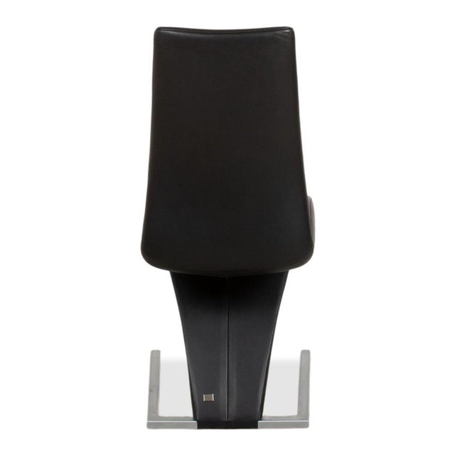 Model 7800 Chairs in Black Leather from Rolf Benz, Set of 4 For Sale - Image 14 of 16