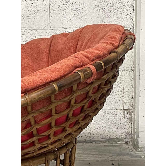 Egg Lounge Chair in Rattan, Italy, 1960s For Sale - Image 13 of 15