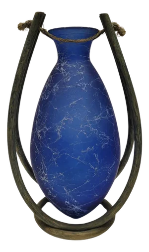 19th Century Levitating Vase in Glass and Wood, France
