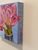 2020s Modern Abstract Floral Folk Art Acrylic Painting on Canvas, Signed, Framed, Dated For Sale - Image 5 of 6