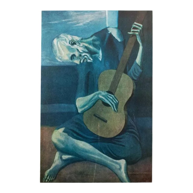 1950s Picasso, Original "The Old Guitarist" Period Lithograph For Sale