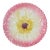 French Orchies Majolica Pink Daisy Floral Plate Circa 1890 For Sale