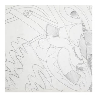 Untitled VII Knox Martin Graphite on Paper, Signed L.r. For Sale