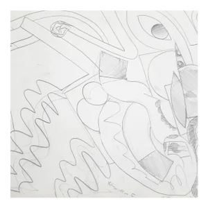 Untitled VII Knox Martin Graphite on Paper, Signed L.r.