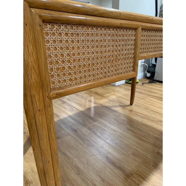 McGuire Cane Leathers Top Writing Desk For Sale - Image 11 of 11