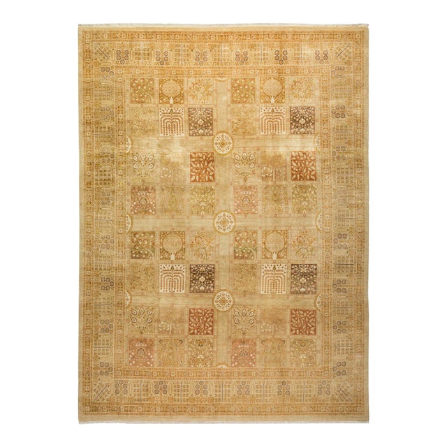 Mogul Collection Hand-Knotted Area Rug - Tan Collection 8' 0" X 10' 8" For Sale - Image 10 of 10
