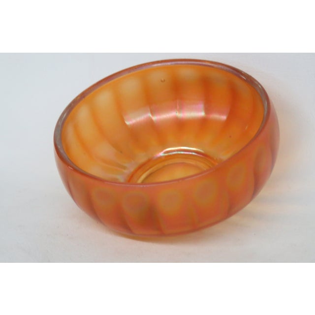 Art Deco Imperial Glass Chesterfield Marigold Carnival Glass Line 600 Bowl Dish 4482b For Sale - Image 3 of 8