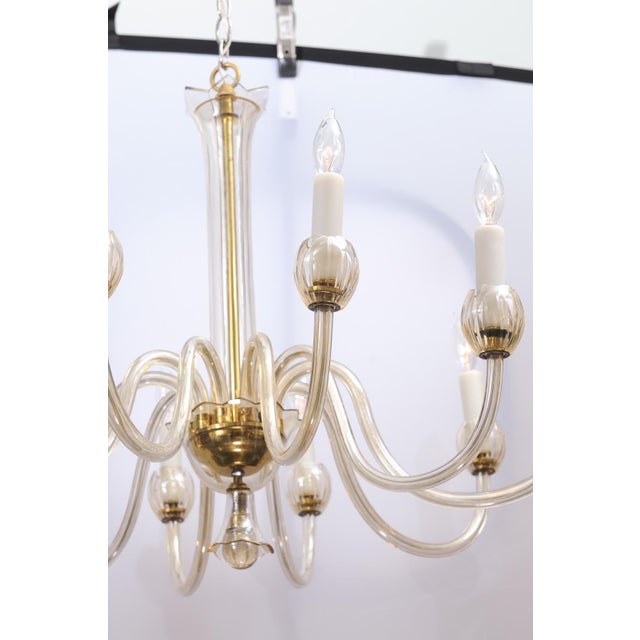 1960s 10-Light Venetian Glass Chandelier - Italy For Sale In Atlanta - Image 6 of 18