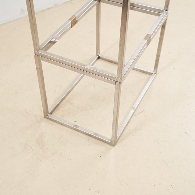 Chromed Metal Shelf Cabinet For Sale - Image 3 of 5