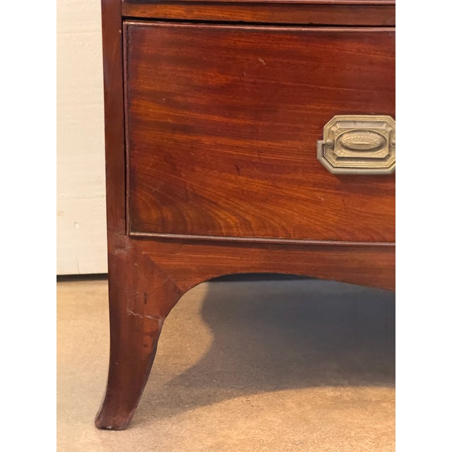 19th Century 19th Century George III Mahogany Bow Front Chest For Sale - Image 5 of 13