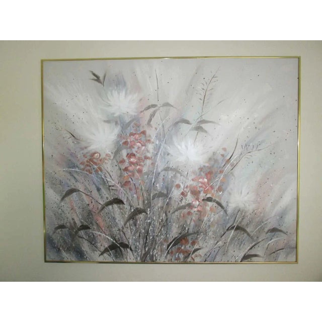 Vintage Lee Reynolds Gray Floral Painting For Sale - Image 11 of 12
