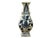 Small Distressed Finish Pear Shape Blue White Graphic Porcelain Vase For Sale - Image 4 of 8