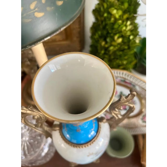 Ceramic Antique Sevres Style Porcelain Vase For Sale - Image 7 of 8