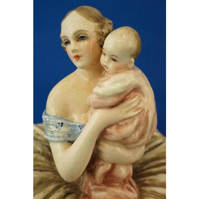 Large 20th Century Ceramic Sculpture of Lady with Child by Guido Cacciapuoti, Italy For Sale - Image 16 of 18