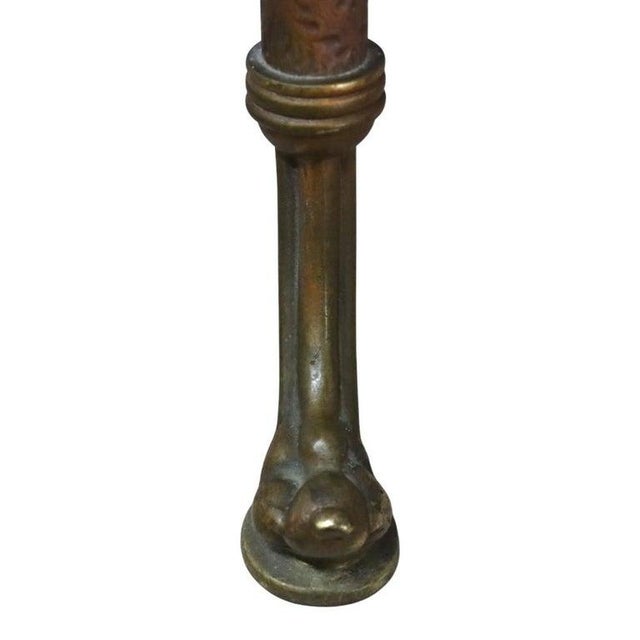 Gold Aesthetic Movement Brass & Onyx Plant Stand C1880 For Sale - Image 8 of 12