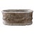 Vintage Concrete Petite Garden Oval Planter W/Sculptural Detail and Garland Swag For Sale