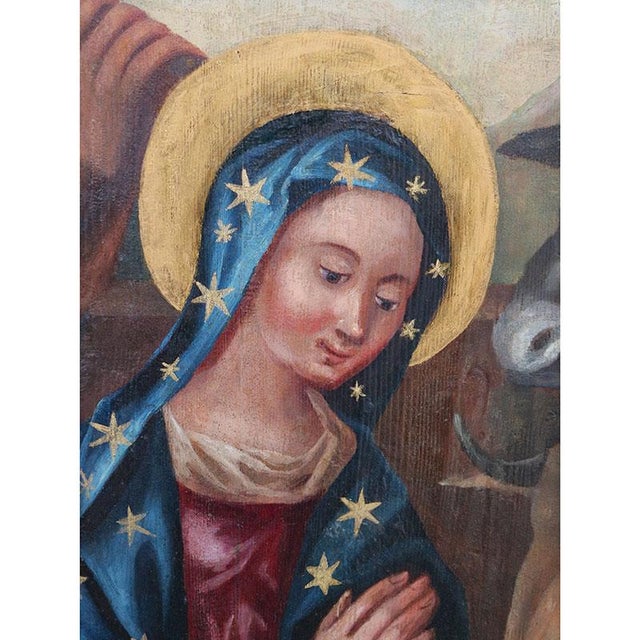Antonio Marinoni, Nativity, 1500s, Oil on Board For Sale - Image 9 of 15