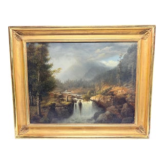 James Hope (American, 1818–1892) “Castleton Falls, Castleton, Vermont,” 1856 O/C For Sale