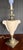 Vintage Neoclassical Faux Marble Ceramic & Brass Urn Table Lamp For Sale - Image 10 of 12