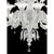Contemporary Lively white “Cà Rezzonico” Murano Glass Chandelier. The arms are working in traditional working “Cà...
