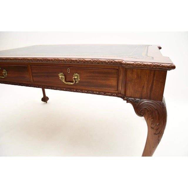 Antique Chippendale Revival Desk from Gillows, 1890s For Sale - Image 11 of 16