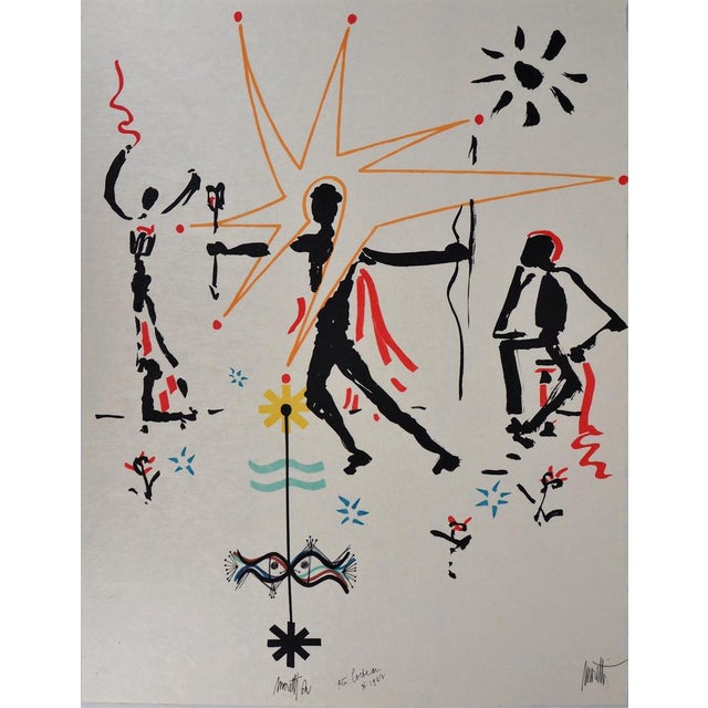 Raymond Moretti and Jean Cocteau, Celebration, Original Lithograph For Sale - Image 6 of 6