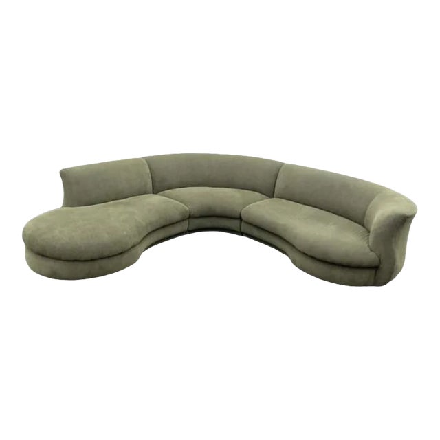 Vintage Serpentine Sectional Sofa For Sale