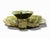Vintage Mid-Century Maurice of California Green 3pc Leaf Crudite/Chip and Dip Bowl For Sale - Image 4 of 9
