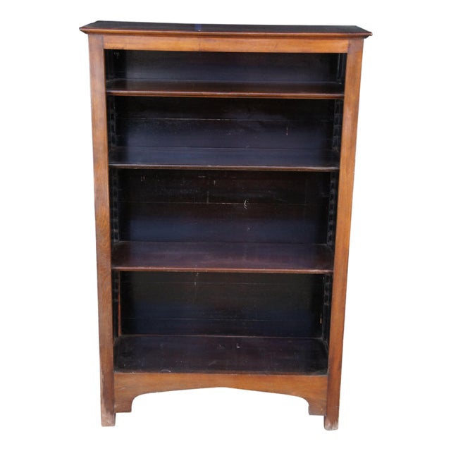 Antique Mahogany Lawyer Library Office Bookshelf Bookcase Console 53" For Sale