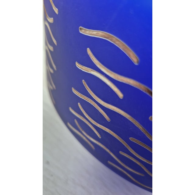 Dalga Bowl in Blue Blown Glass by Koz for Sottsass Associati, 1990s For Sale - Image 4 of 13