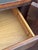 Mid Century Walnut Bar Cabinet With Sliding Top Extension and Cane Doors For Sale - Image 12 of 12