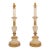 1940s Large Italian Gilt & Hand-Painted Candlestick Lamps For Sale