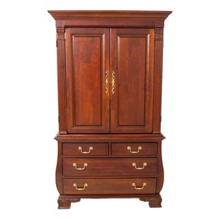 Pennsylvania House Cherry Fitted Interior Bedroom Armoire For Sale