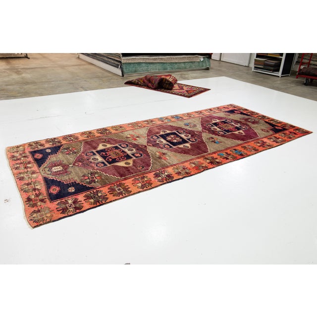 Vintage Meysar Persian Runner – Hand-Knotted Wool Kilim – Mid-Century Tribal Decor For Sale - Image 10 of 10
