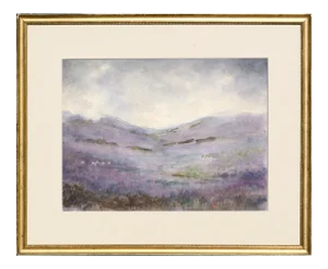 H. L. Radford Scottish Hills Near Dunkeld Watercolor Landscape 1895 1895