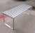 Mid-Century Modern Milo Baughman for DIA Chrome Slat Bench For Sale - Image 3 of 9